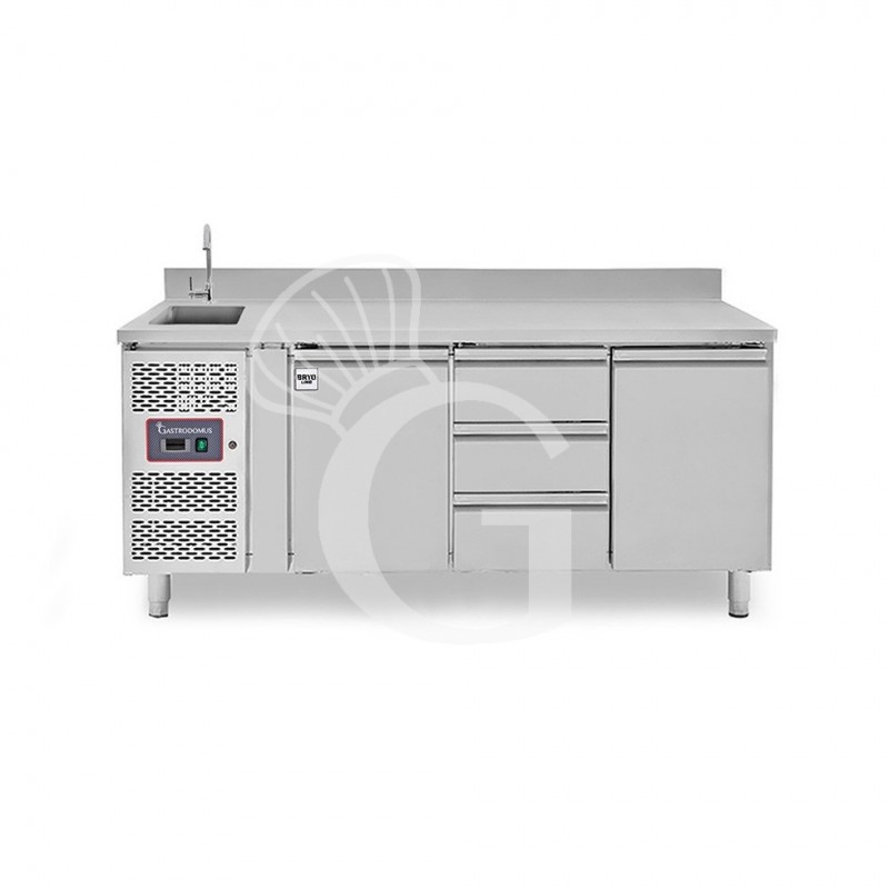 copy of Tavolo refrigerato - 2 porte - Prof. 700 - temperatura -2°C/+8°C