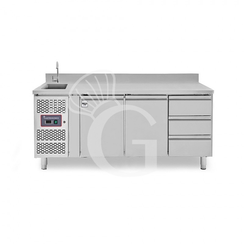 copy of Tavolo refrigerato - 2 porte - Prof. 700 - temperatura -2°C/+8°C