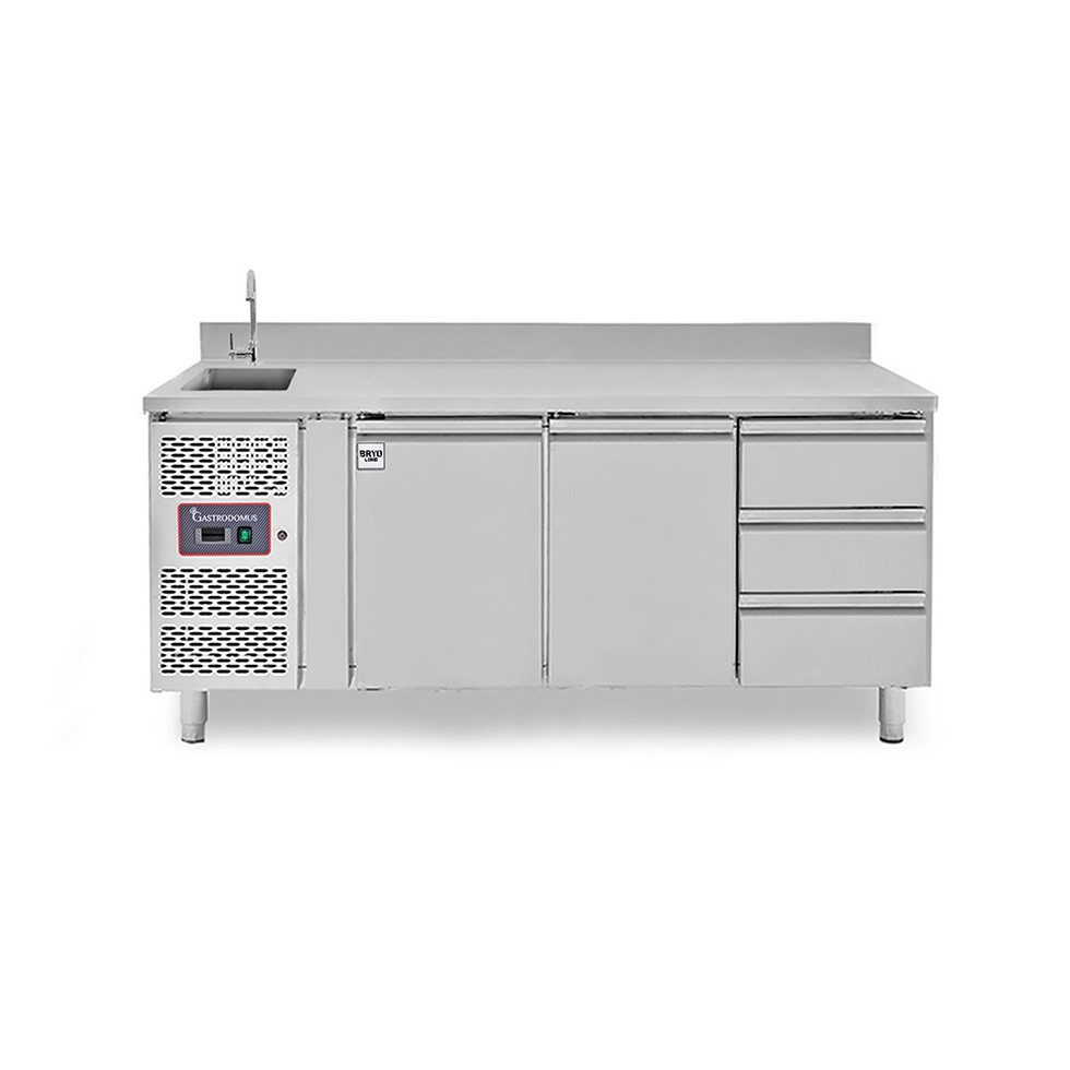 copy of Tavolo refrigerato - 2 porte - Prof. 700 - temperatura -2°C/+8°C