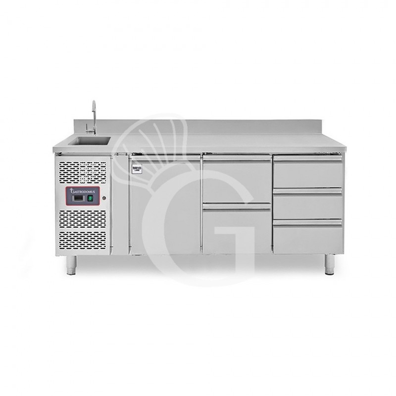 copy of Tavolo refrigerato - 2 porte - Prof. 700 - temperatura -2°C/+8°C