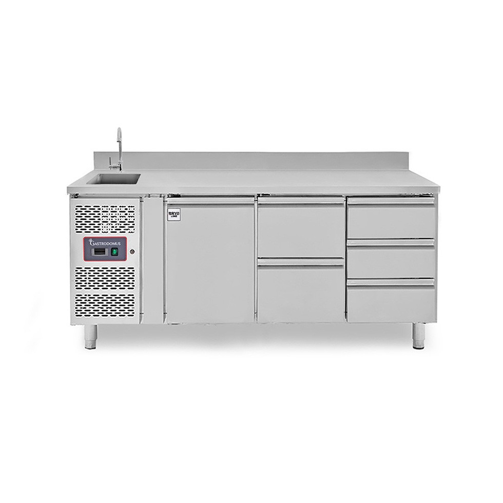 copy of Tavolo refrigerato - 2 porte - Prof. 700 - temperatura -2°C/+8°C