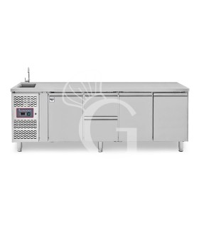 copy of Tavolo refrigerato - 2 porte - Prof. 700 - temperatura -2°C/+8°C