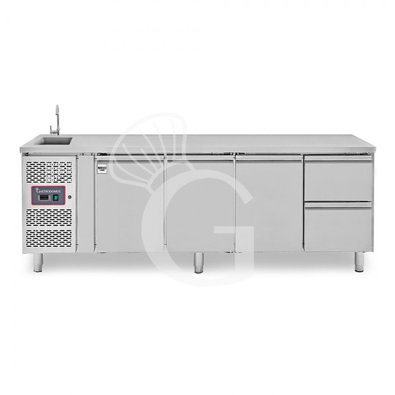 copy of Tavolo refrigerato - 2 porte - Prof. 700 - temperatura -2°C/+8°C