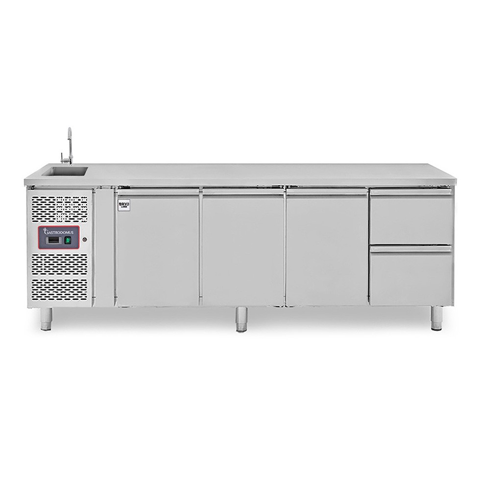 copy of Tavolo refrigerato - 2 porte - Prof. 700 - temperatura -2°C/+8°C