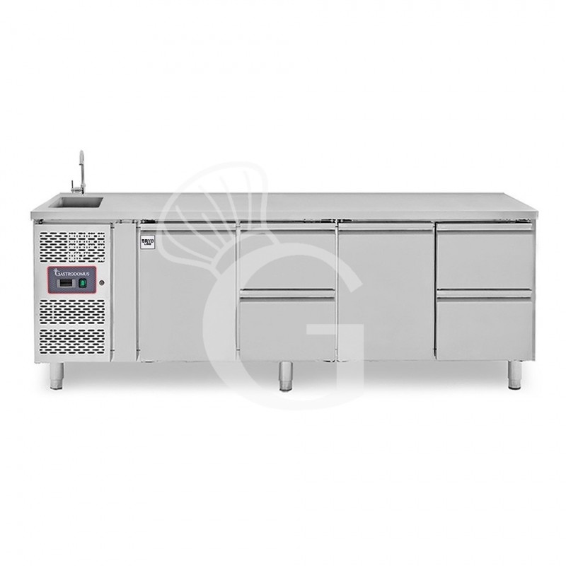 copy of Tavolo refrigerato - 2 porte - Prof. 700 - temperatura -2°C/+8°C