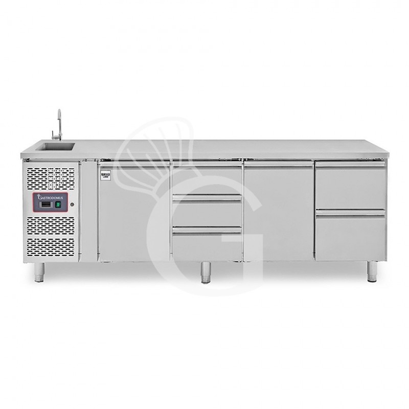 copy of Tavolo refrigerato - 2 porte - Prof. 700 - temperatura -2°C/+8°C