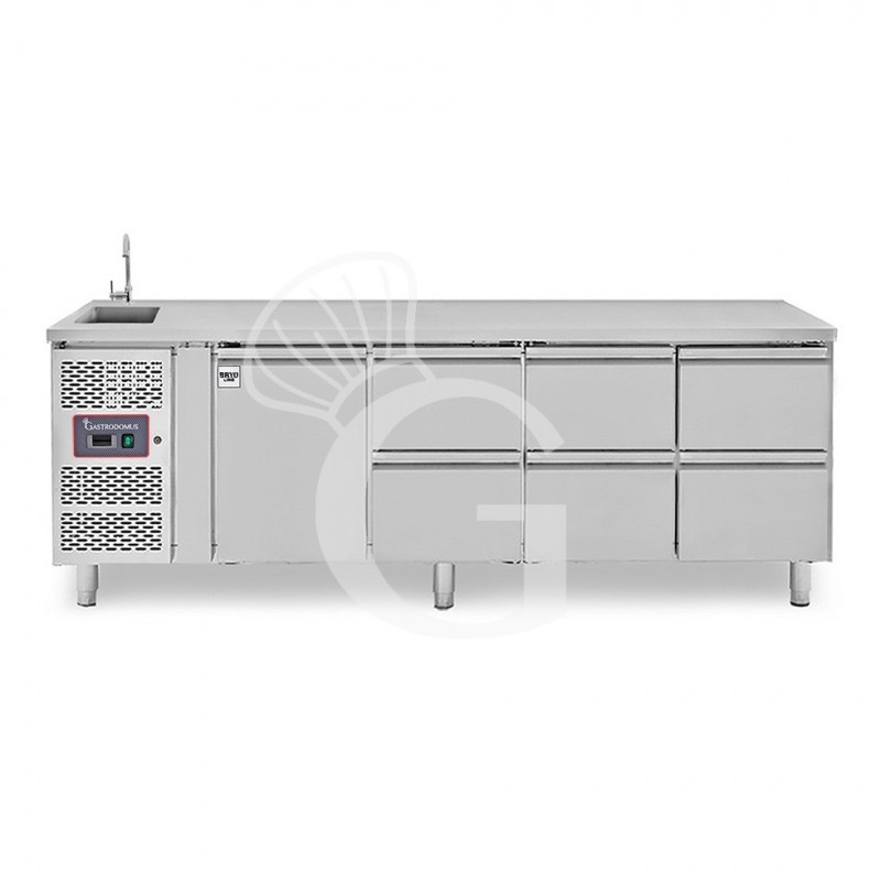 copy of Tavolo refrigerato - 2 porte - Prof. 700 - temperatura -2°C/+8°C
