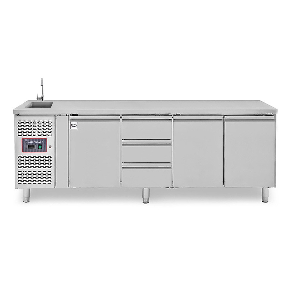 copy of Tavolo refrigerato - 2 porte - Prof. 700 - temperatura -2°C/+8°C