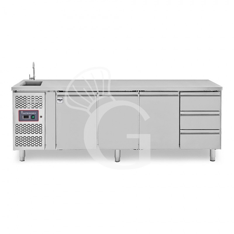 copy of Tavolo refrigerato - 2 porte - Prof. 700 - temperatura -2°C/+8°C