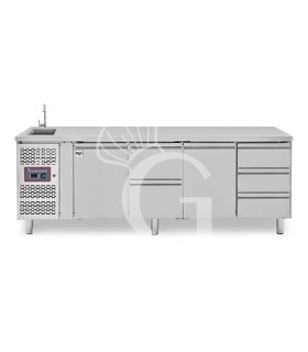 copy of Tavolo refrigerato - 2 porte - Prof. 700 - temperatura -2°C/+8°C