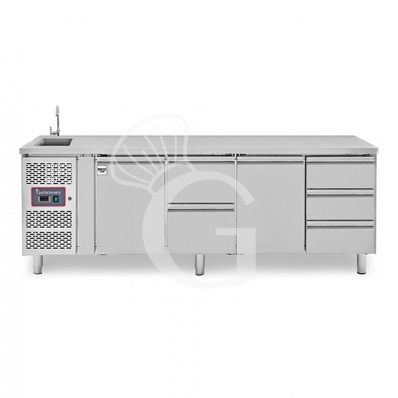 copy of Tavolo refrigerato - 2 porte - Prof. 700 - temperatura -2°C/+8°C