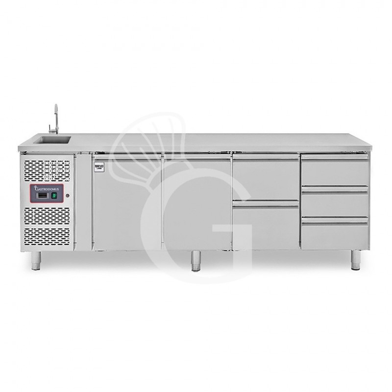 copy of Tavolo refrigerato - 2 porte - Prof. 700 - temperatura -2°C/+8°C