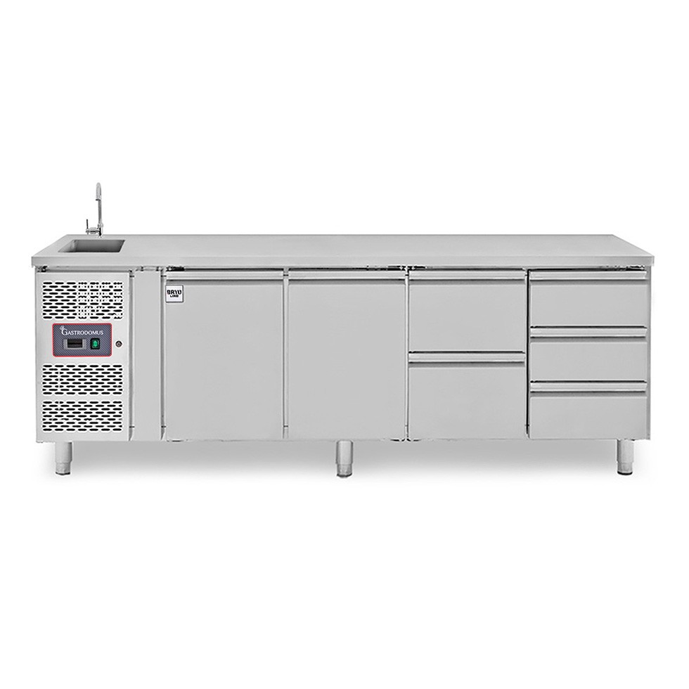 copy of Tavolo refrigerato - 2 porte - Prof. 700 - temperatura -2°C/+8°C