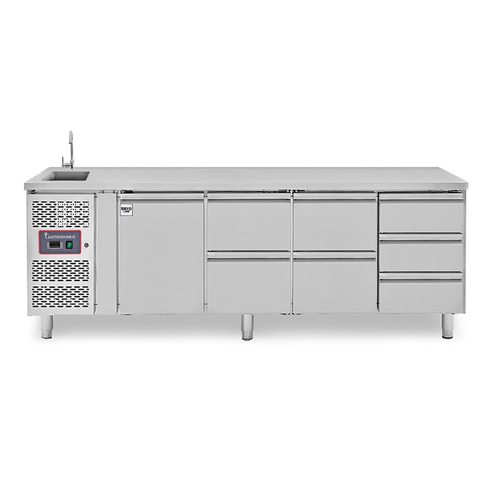 copy of Tavolo refrigerato - 2 porte - Prof. 700 - temperatura -2°C/+8°C