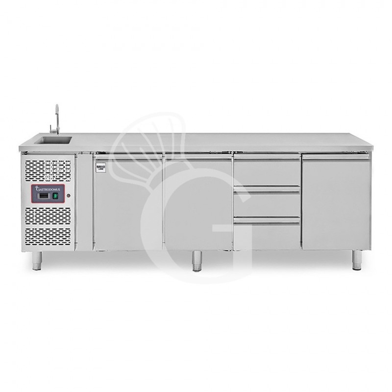 copy of Tavolo refrigerato - 2 porte - Prof. 700 - temperatura -2°C/+8°C