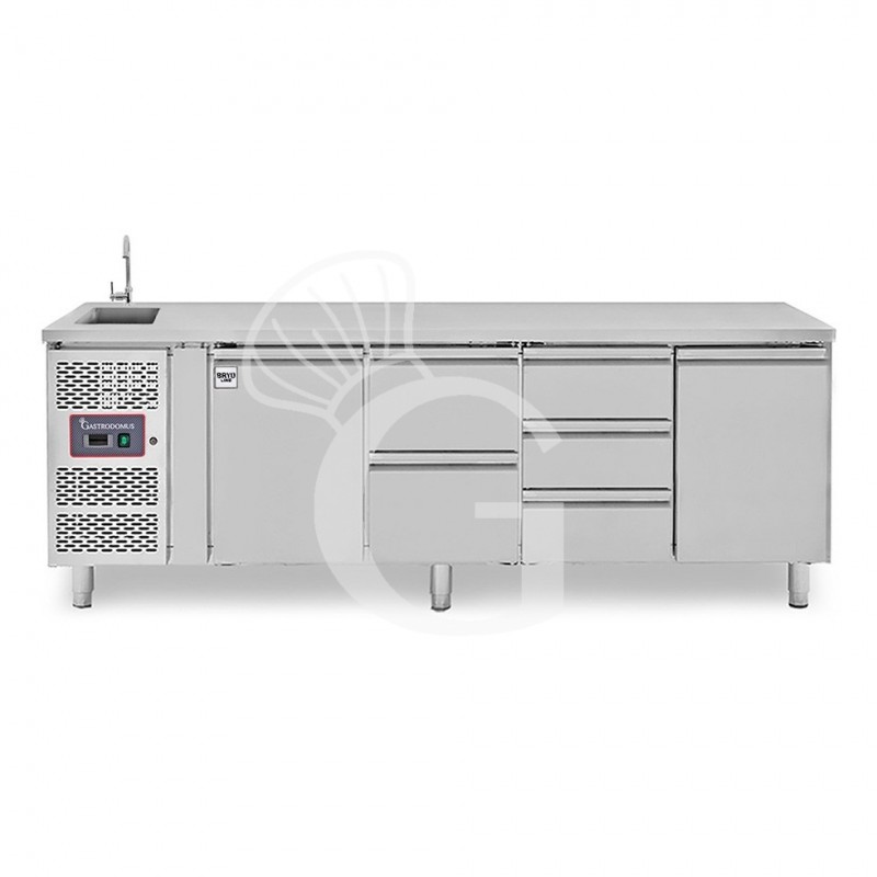 copy of Tavolo refrigerato - 2 porte - Prof. 700 - temperatura -2°C/+8°C
