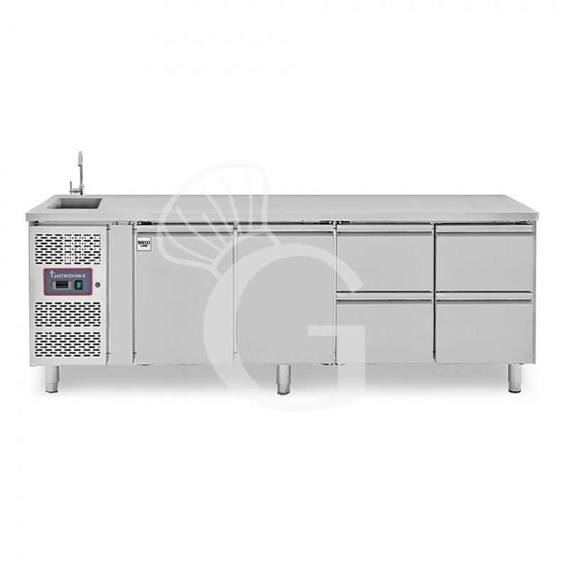 copy of Tavolo refrigerato - 2 porte - Prof. 700 - temperatura -2°C/+8°C