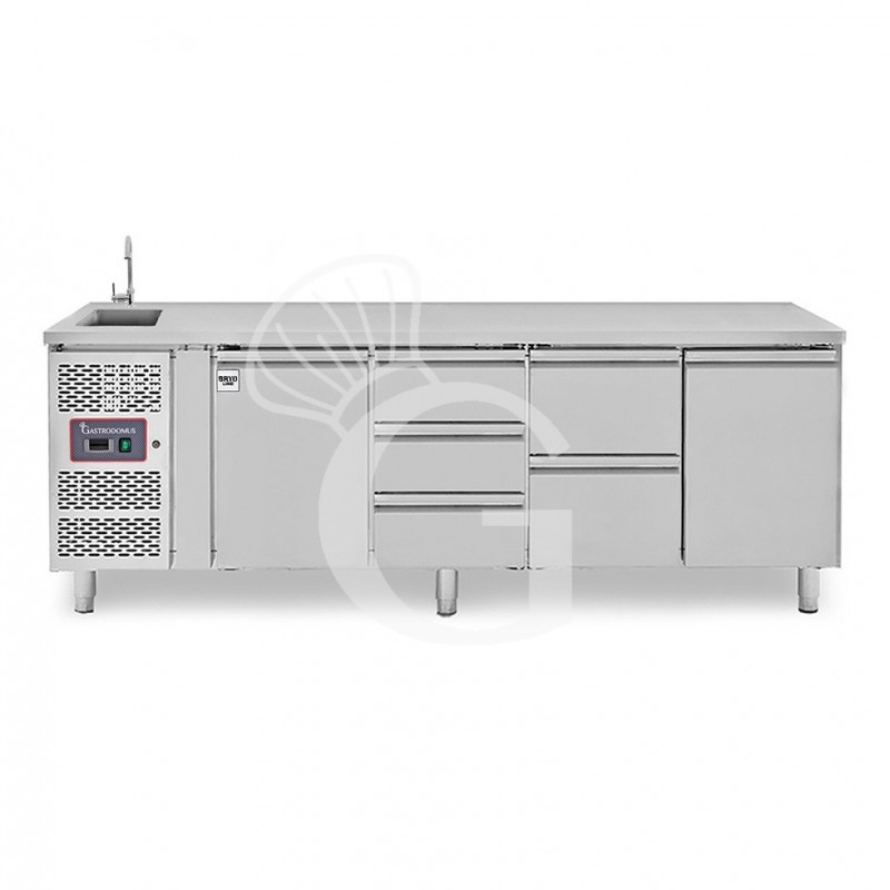 copy of Tavolo refrigerato - 2 porte - Prof. 700 - temperatura -2°C/+8°C