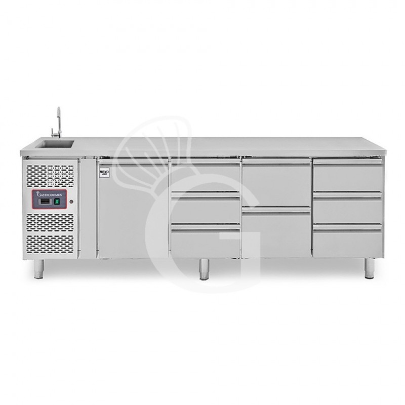copy of Tavolo refrigerato - 2 porte - Prof. 700 - temperatura -2°C/+8°C