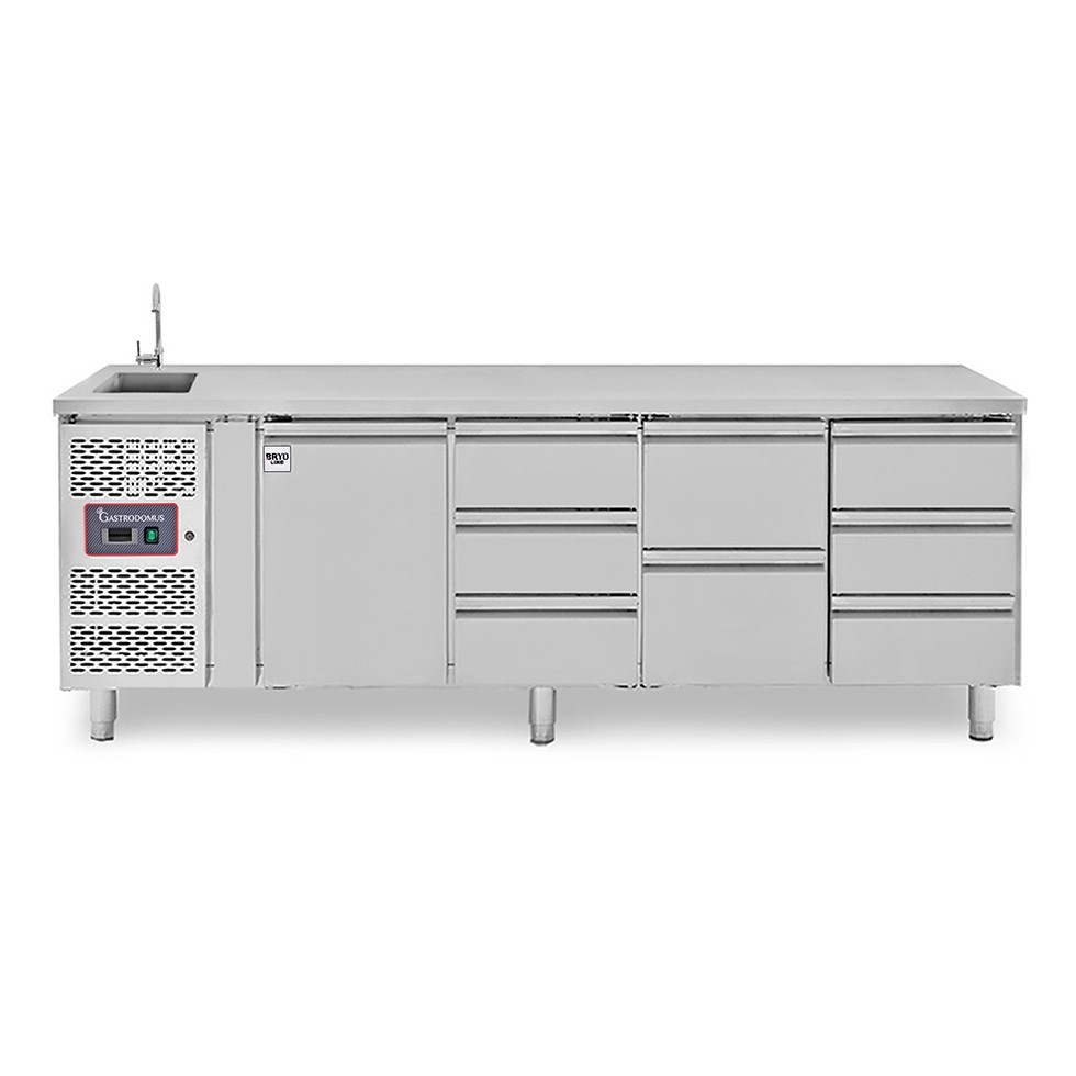copy of Tavolo refrigerato - 2 porte - Prof. 700 - temperatura -2°C/+8°C