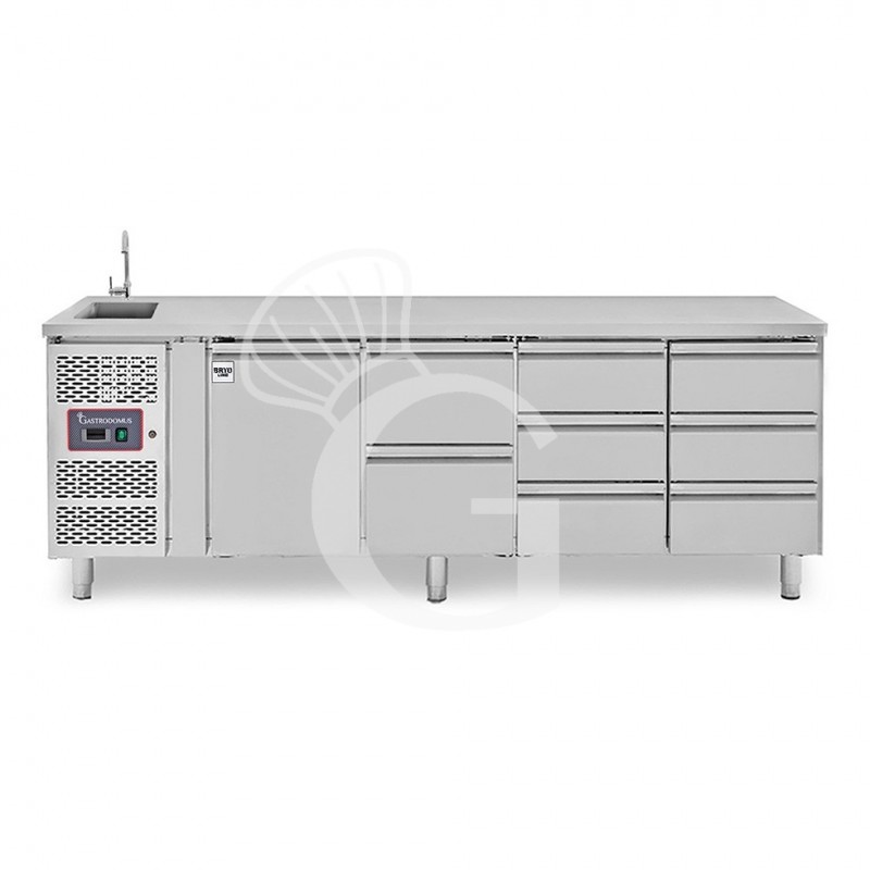 copy of Tavolo refrigerato - 2 porte - Prof. 700 - temperatura -2°C/+8°C
