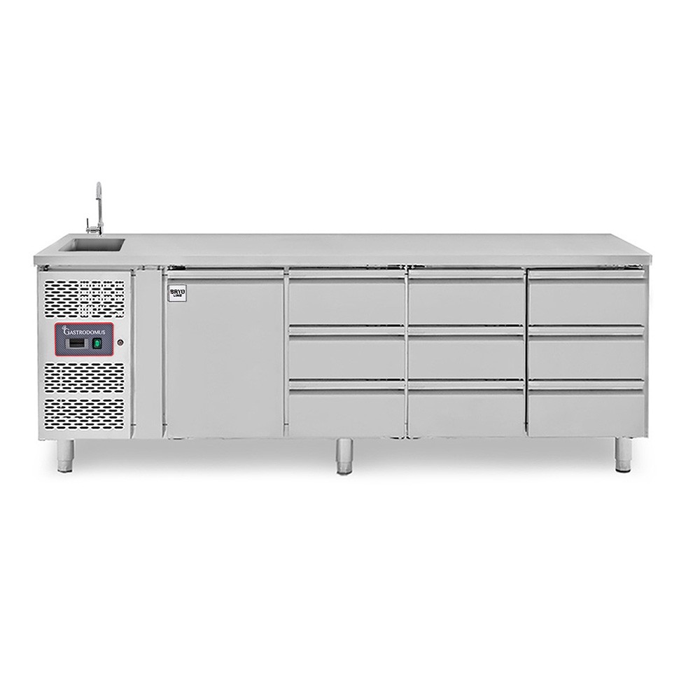 copy of Tavolo refrigerato - 2 porte - Prof. 700 - temperatura -2°C/+8°C