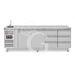 copy of Tavolo refrigerato - 2 porte - Prof. 700 - temperatura -2°C/+8°C
