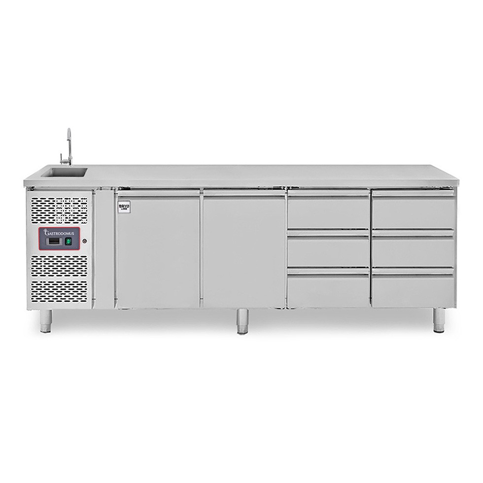 copy of Tavolo refrigerato - 2 porte - Prof. 700 - temperatura -2°C/+8°C