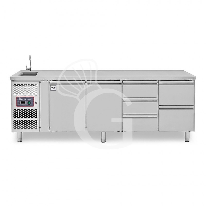 copy of Tavolo refrigerato - 2 porte - Prof. 700 - temperatura -2°C/+8°C