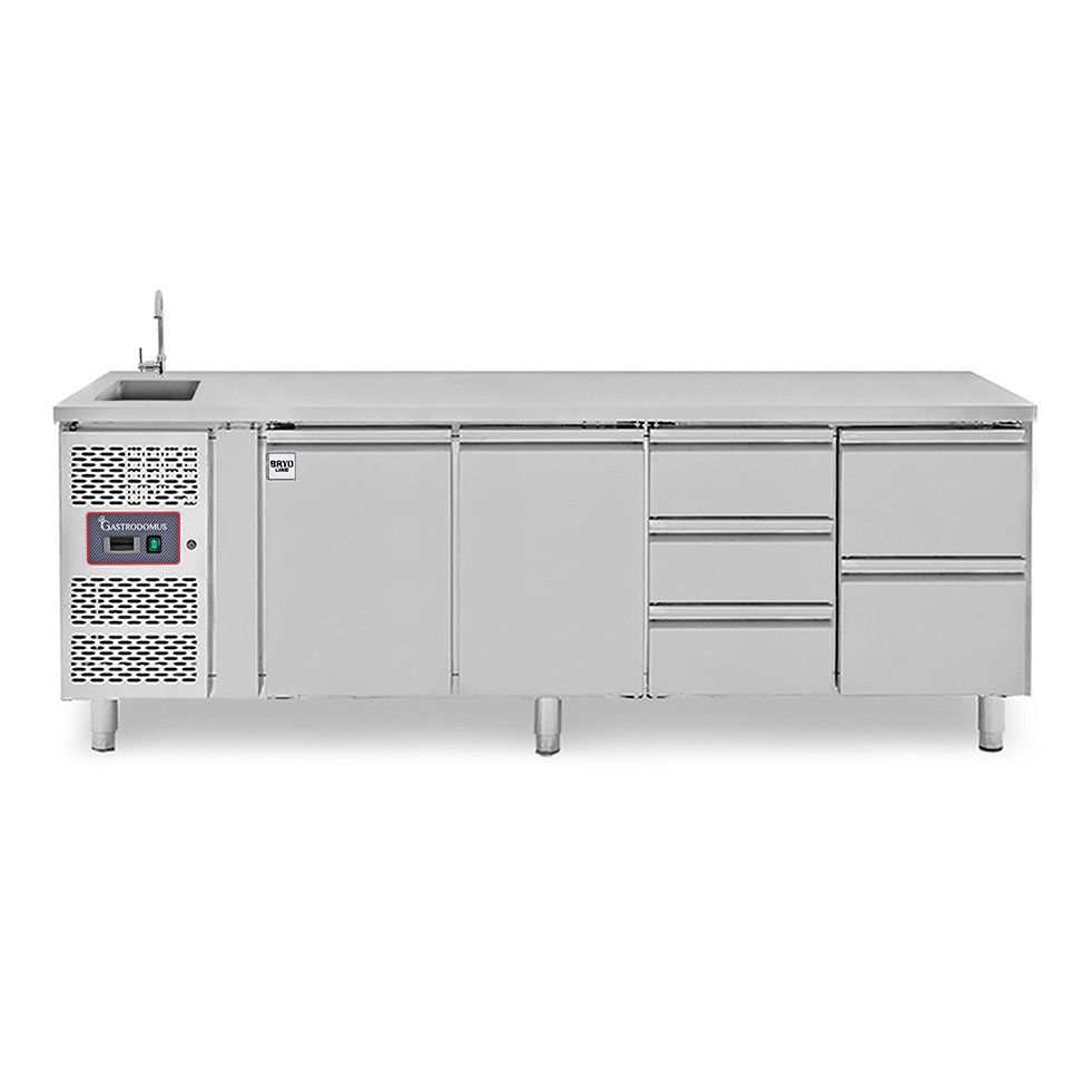 copy of Tavolo refrigerato - 2 porte - Prof. 700 - temperatura -2°C/+8°C