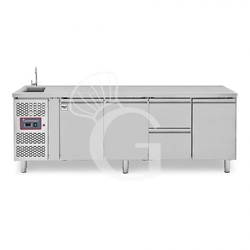 copy of Tavolo refrigerato - 2 porte - Prof. 700 - temperatura -2°C/+8°C