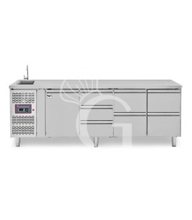 copy of Tavolo refrigerato - 2 porte - Prof. 700 - temperatura -2°C/+8°C
