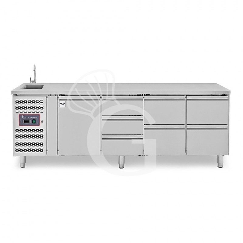 copy of Tavolo refrigerato - 2 porte - Prof. 700 - temperatura -2°C/+8°C