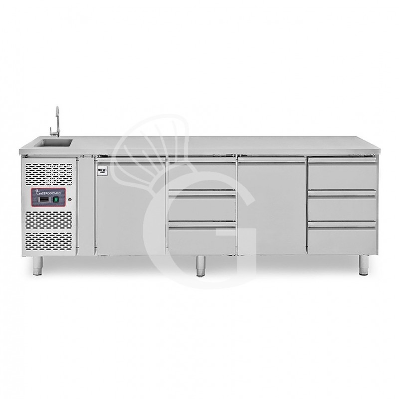 copy of Tavolo refrigerato - 2 porte - Prof. 700 - temperatura -2°C/+8°C