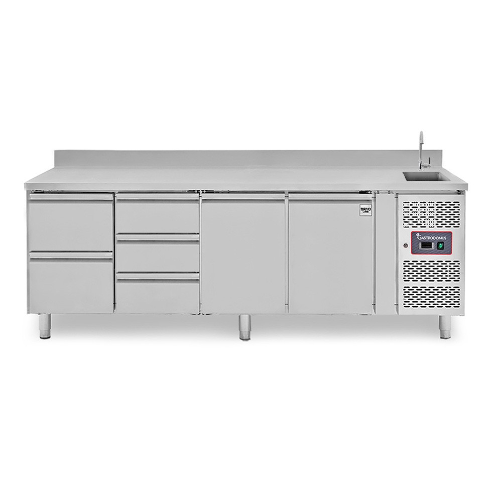 copy of Tavolo refrigerato - 2 porte - Prof. 700 - temperatura -2°C/+8°C