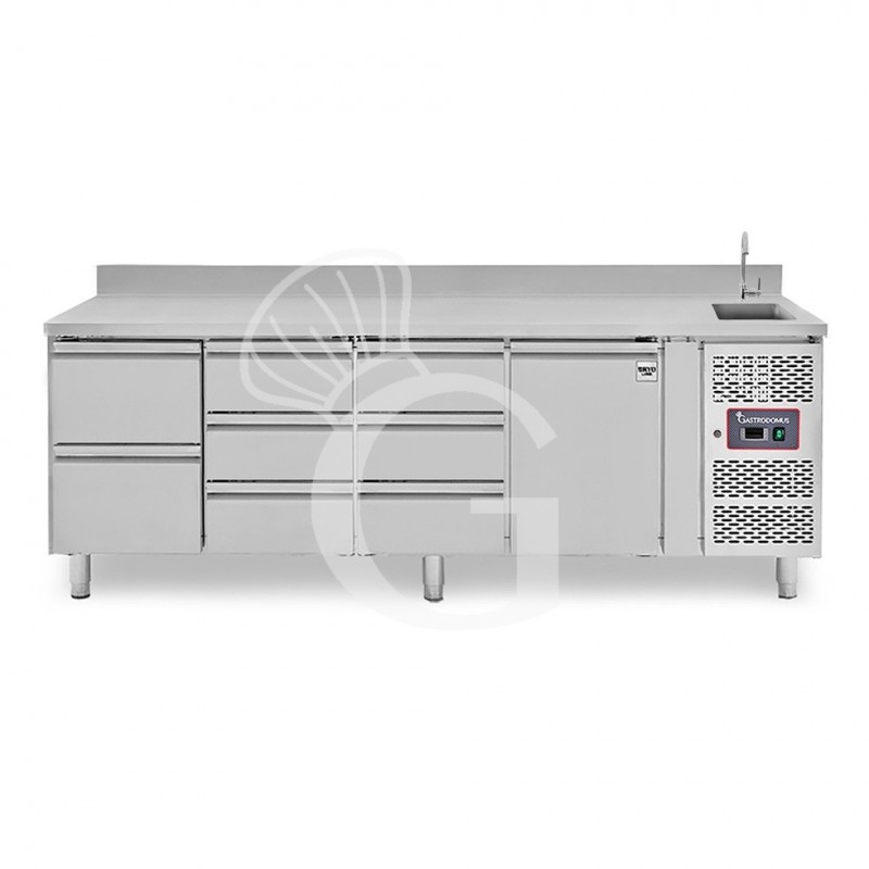 copy of Tavolo refrigerato - 2 porte - Prof. 700 - temperatura -2°C/+8°C