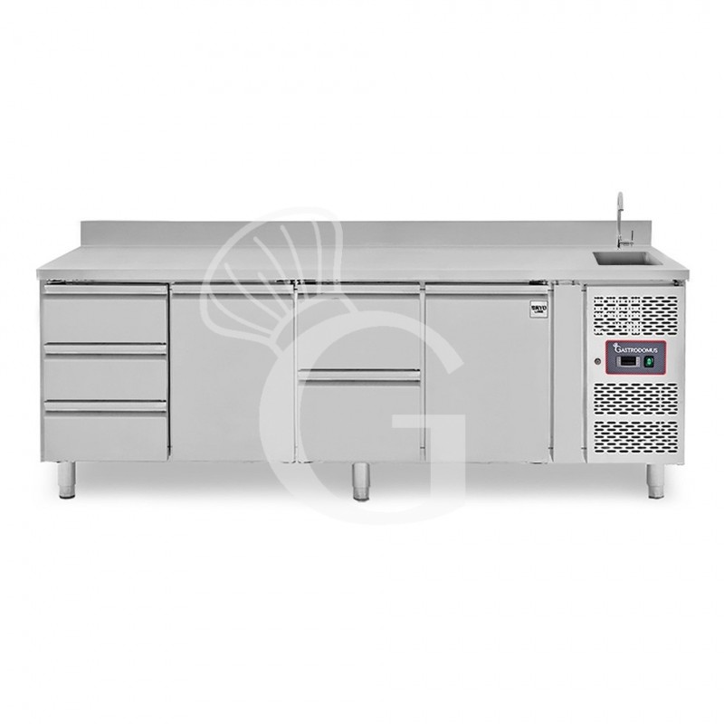 copy of Tavolo refrigerato - 2 porte - Prof. 700 - temperatura -2°C/+8°C