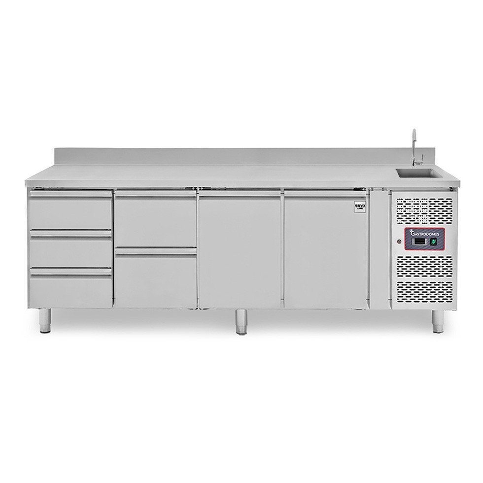copy of Tavolo refrigerato - 2 porte - Prof. 700 - temperatura -2°C/+8°C