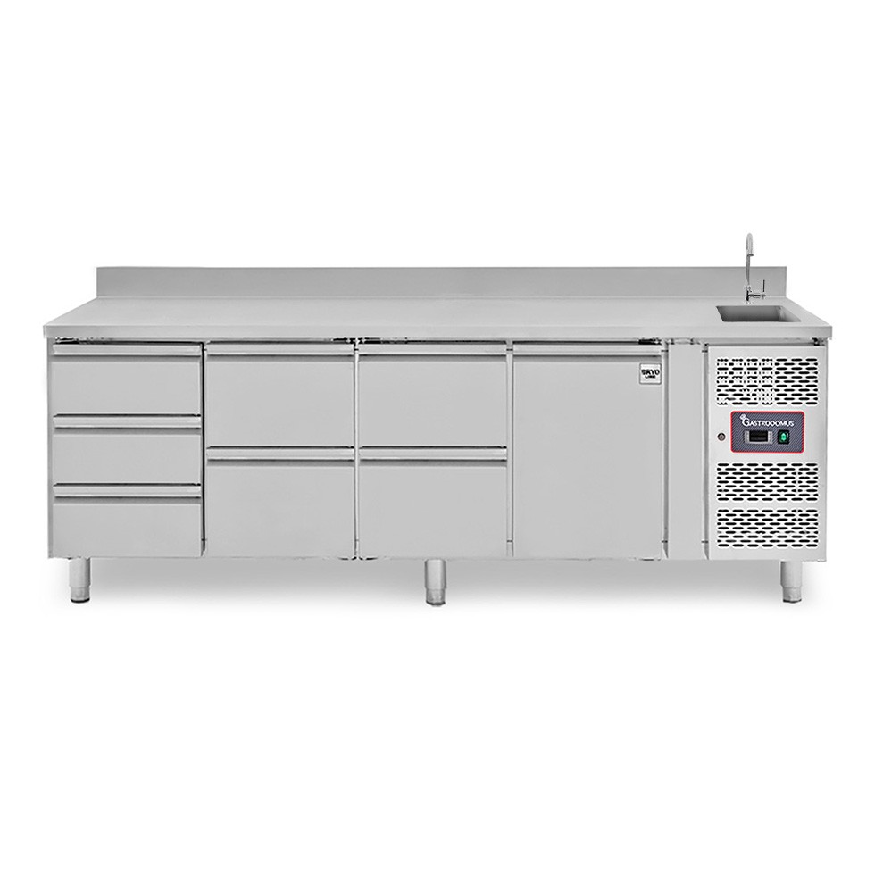 copy of Tavolo refrigerato - 2 porte - Prof. 700 - temperatura -2°C/+8°C
