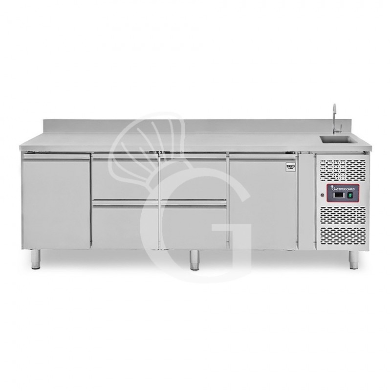 copy of Tavolo refrigerato - 2 porte - Prof. 700 - temperatura -2°C/+8°C