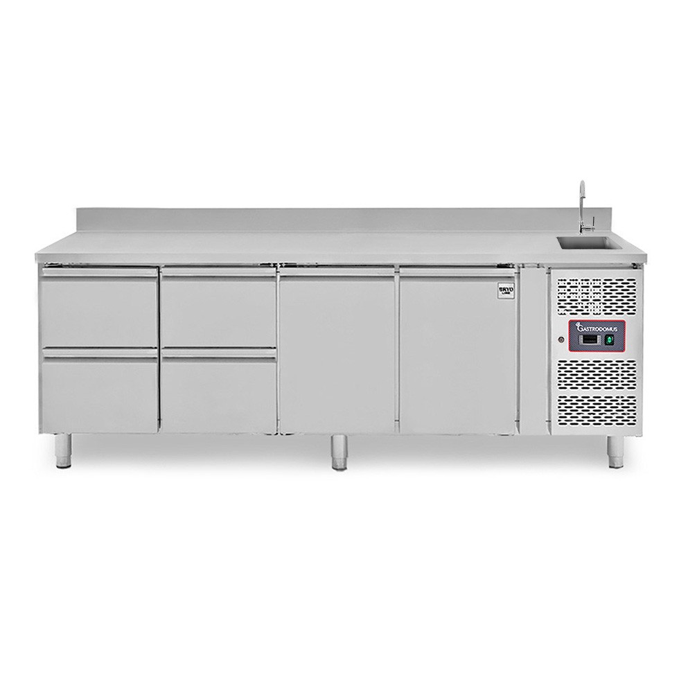 copy of Tavolo refrigerato - 2 porte - Prof. 700 - temperatura -2°C/+8°C
