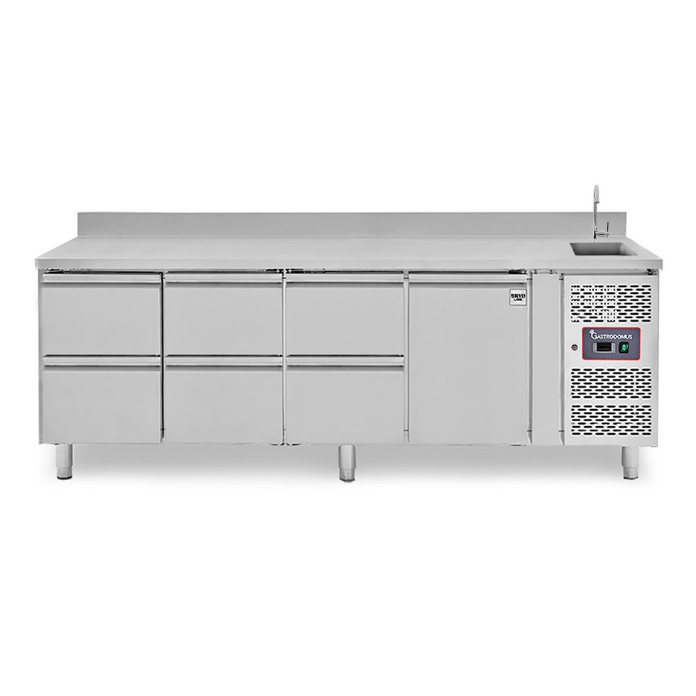 copy of Tavolo refrigerato - 2 porte - Prof. 700 - temperatura -2°C/+8°C