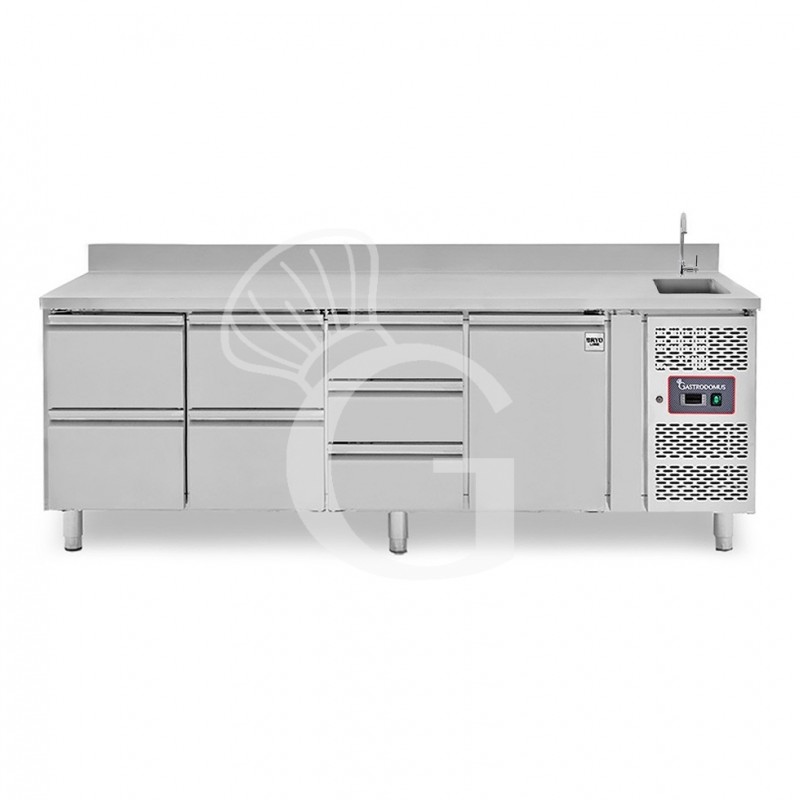 copy of Tavolo refrigerato - 2 porte - Prof. 700 - temperatura -2°C/+8°C