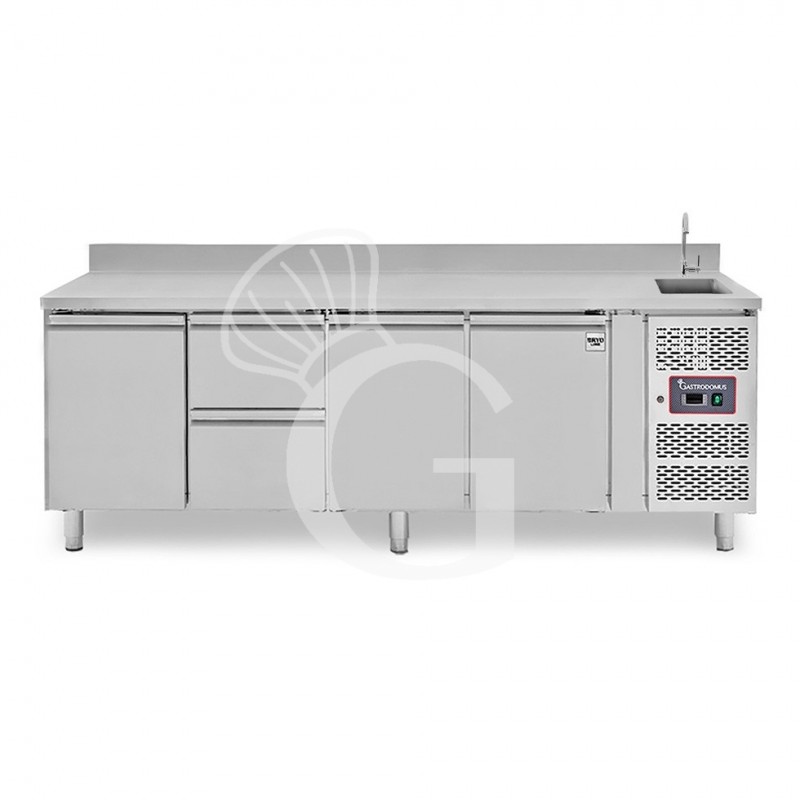 copy of Tavolo refrigerato - 2 porte - Prof. 700 - temperatura -2°C/+8°C