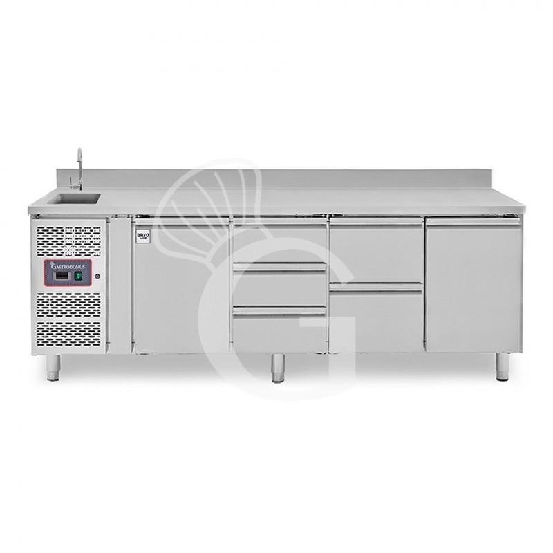 copy of Tavolo refrigerato - 2 porte - Prof. 700 - temperatura -2°C/+8°C
