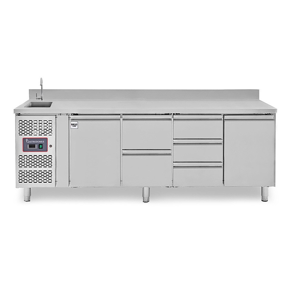 copy of Tavolo refrigerato - 2 porte - Prof. 700 - temperatura -2°C/+8°C