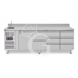copy of Tavolo refrigerato - 2 porte - Prof. 700 - temperatura -2°C/+8°C