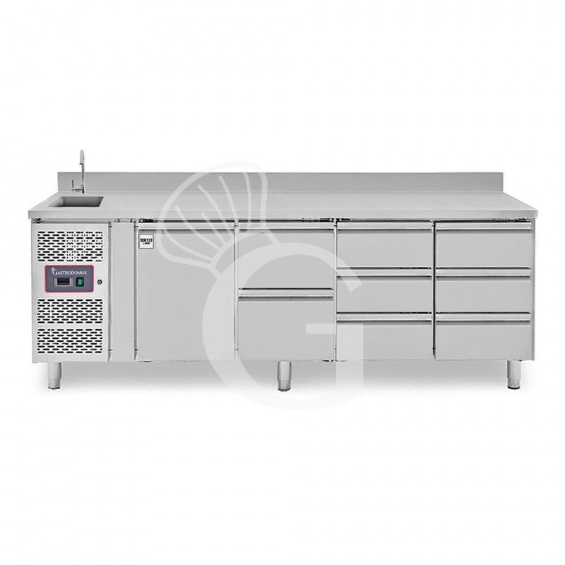 copy of Tavolo refrigerato - 2 porte - Prof. 700 - temperatura -2°C/+8°C