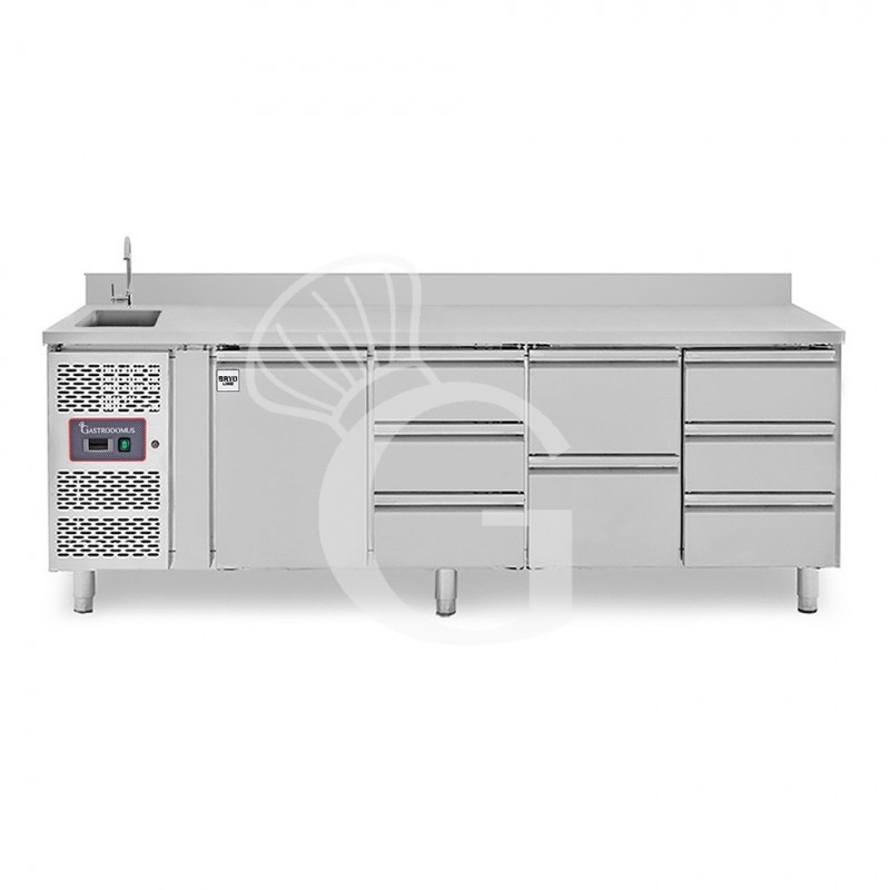 copy of Tavolo refrigerato - 2 porte - Prof. 700 - temperatura -2°C/+8°C