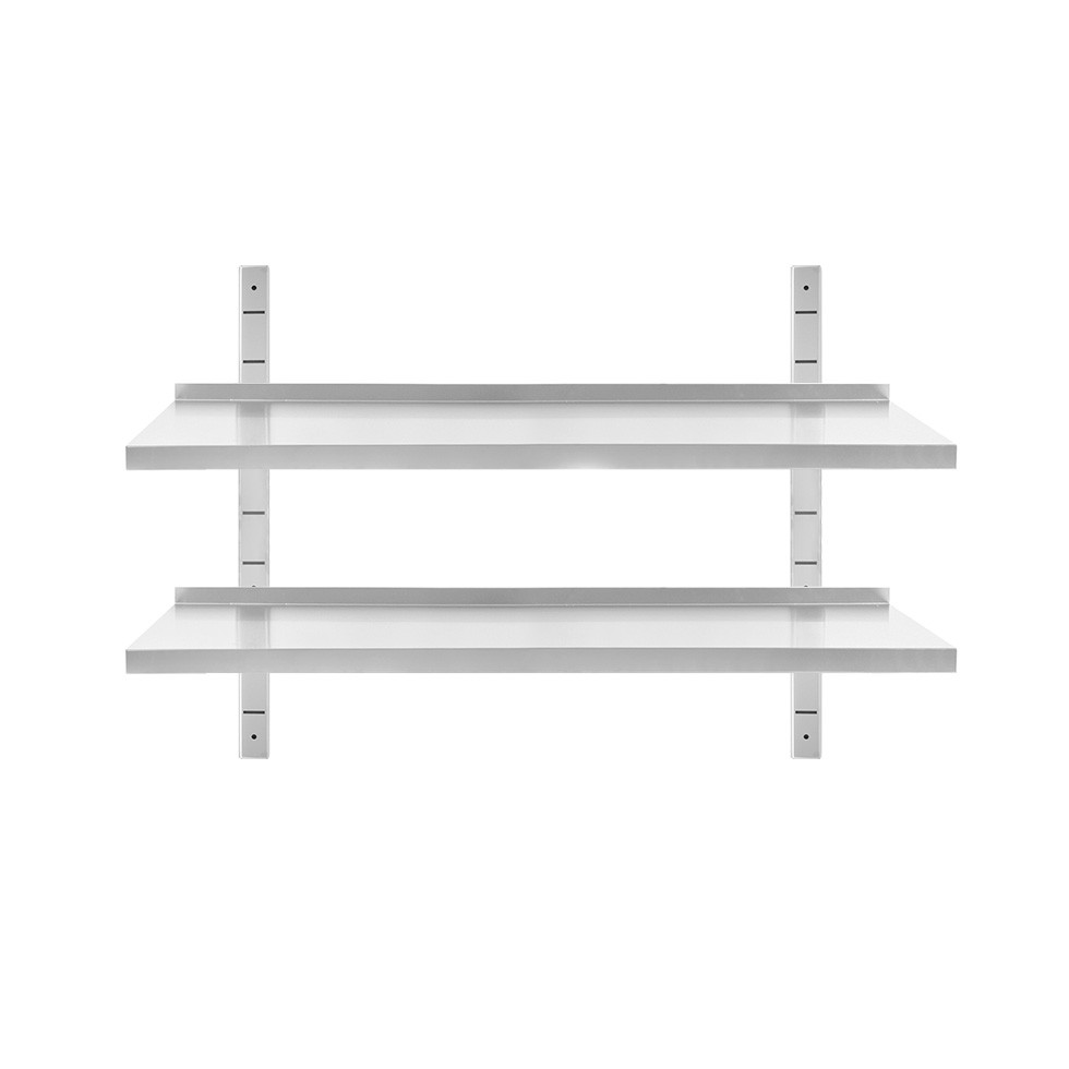 copy of Mensola in acciaio inox doppia, L 1200 mm x P 300 mm x H 700 mm